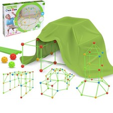 Building Your Own Den Kit Kid Play Construction Fort Tent Making Gift diy-Tent