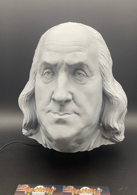 Ben Franklin Bust Headphone Stand - PC Gaming Science  Display - Birthday Gift