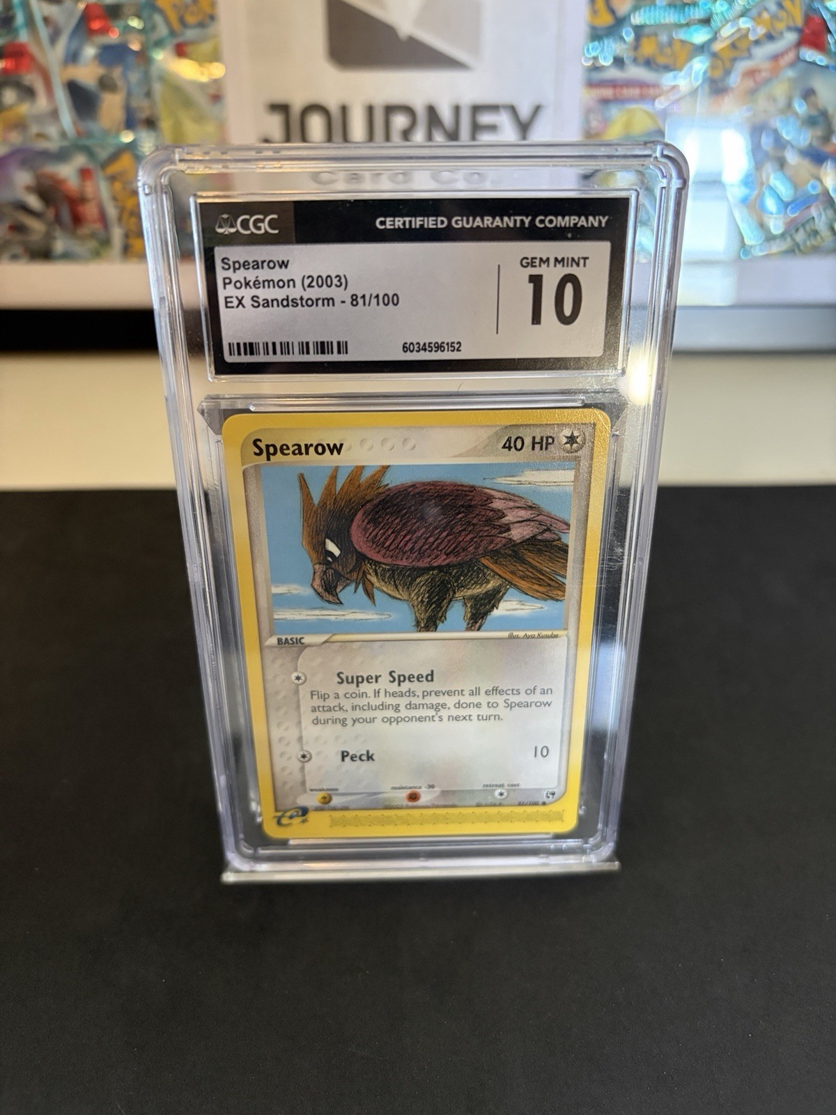 The Pokémon Company Spearow EX Sandstorm 81/100 Regular Common CGC Gem Mint 10
