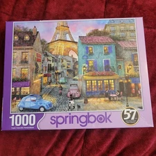 Springbok 1000 Piece Jigsaw Puzzle Eiffel Magic Eiffel Tower Paris-COMPLETE