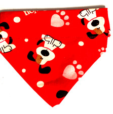 Over Collar Slide On Pet Dog Cat Bandana Scarf DOGS  PAWS  XSMALL