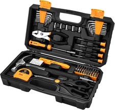 Tool Kit Box 62 Piece Home Repair DIY Tools Basic Hand Toolbox Sets for Home....