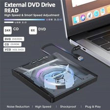 External DVD Drive USB 3.0 Type-C CD Burner CD/DVD /-RW Optical Slim Portable PC