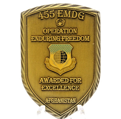 455 EMDG Task Force Med OEF Afghanistan Shield Challenge Coin 2''