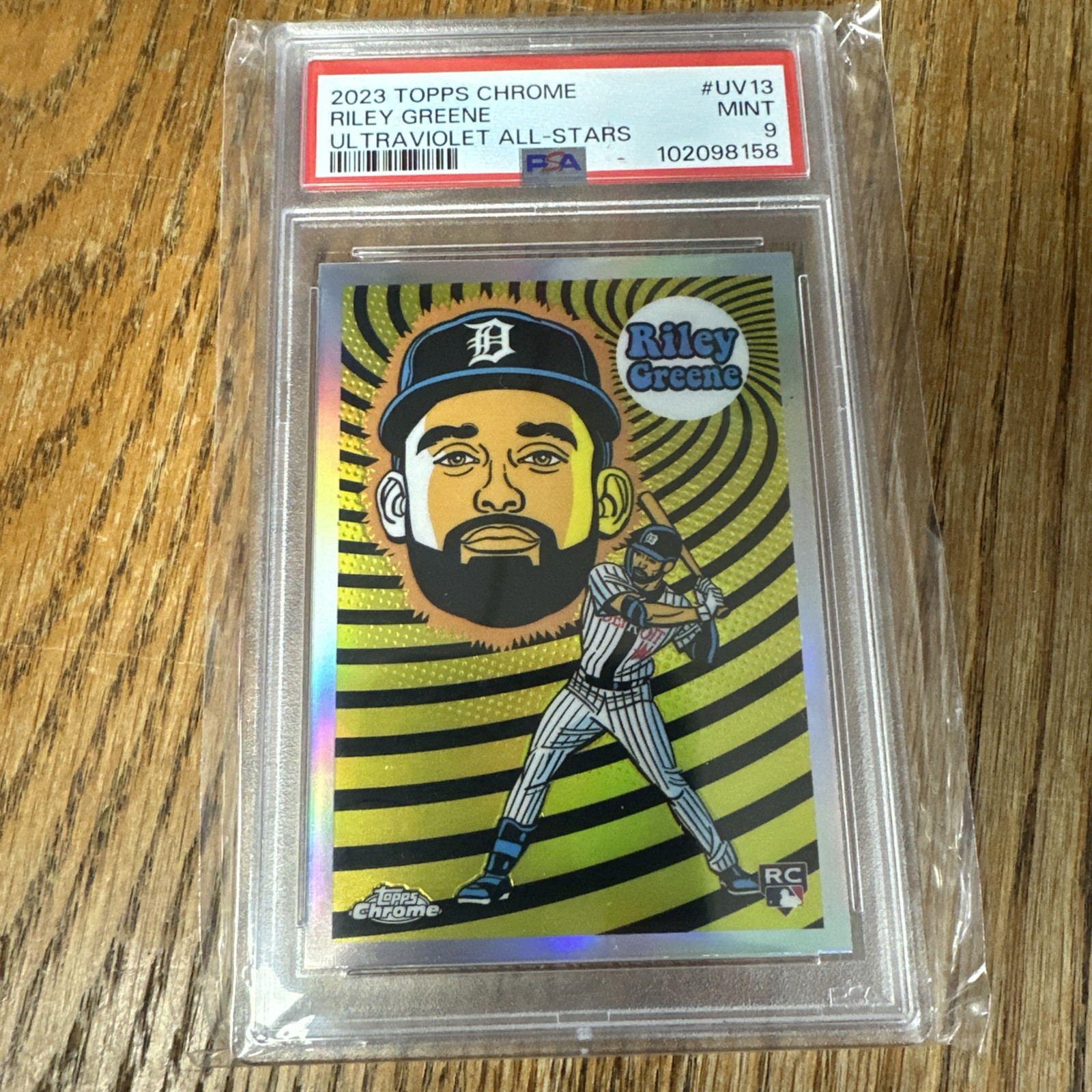 2023 Topps Chrome - Ultraviolet All-Stars Riley Greene #UV-13 (RC) PSA 9