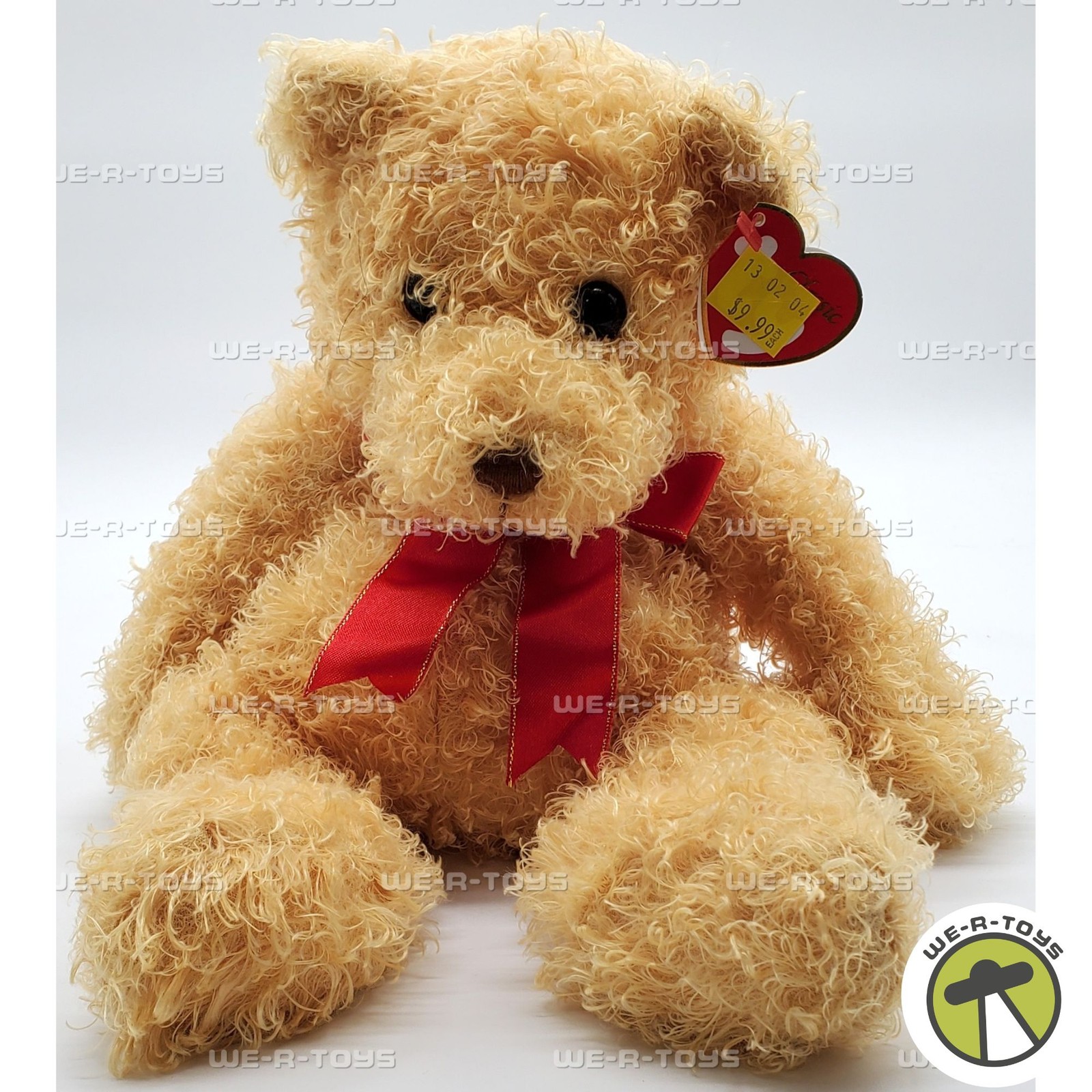 Ty Beanie Buddies Baby Goldilocks the Bear with Red Ribbon Plush