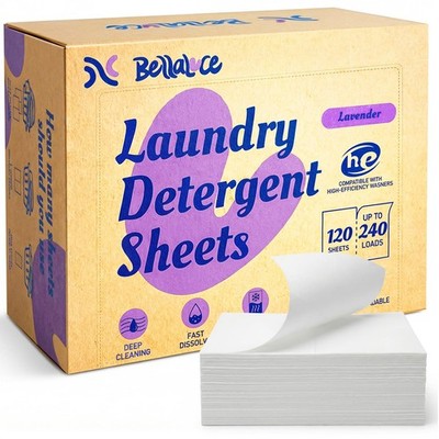 Laundry Detergent Sheets - 240 Loads Girls Lavender Laundry Sheets for Dorm,C...