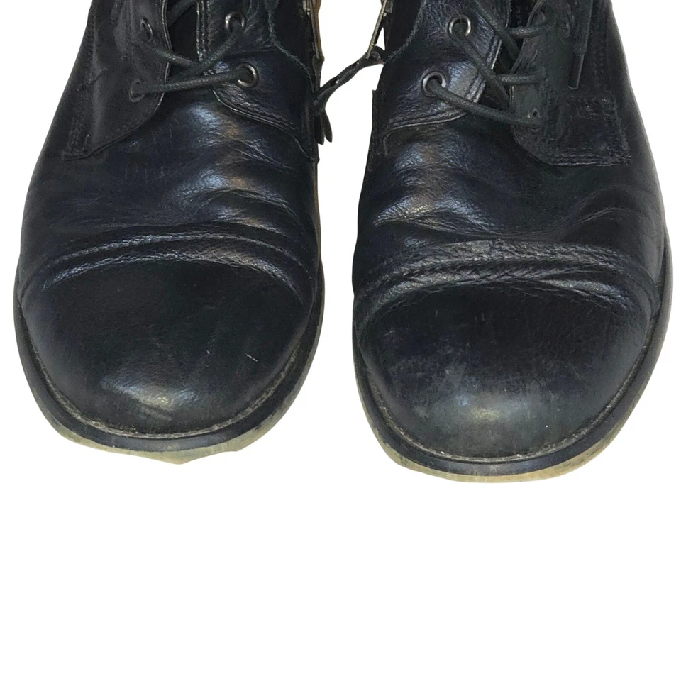 Мужские кожаные сапоги Kenneth Cole Reaction на шнуровке черные размер 10 М - Изображение 2 из 4