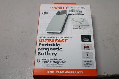 Ventev Ultrafast Magnetic Battery 5000 mAh Qi2 Wireless iPhone Magsafe