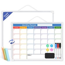 Whiteboard Calendar for Wall,16" x 12" Hanging Dry Erase 16"W x 12"H, Blue