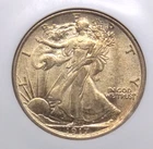 1917 "D" Walking Liberty SILVER Half Dollar *REVERSE* MM 50c NGC MS61 #001 ECC&C