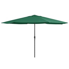 Garden Parasol with Metal Pole 153.5" Green