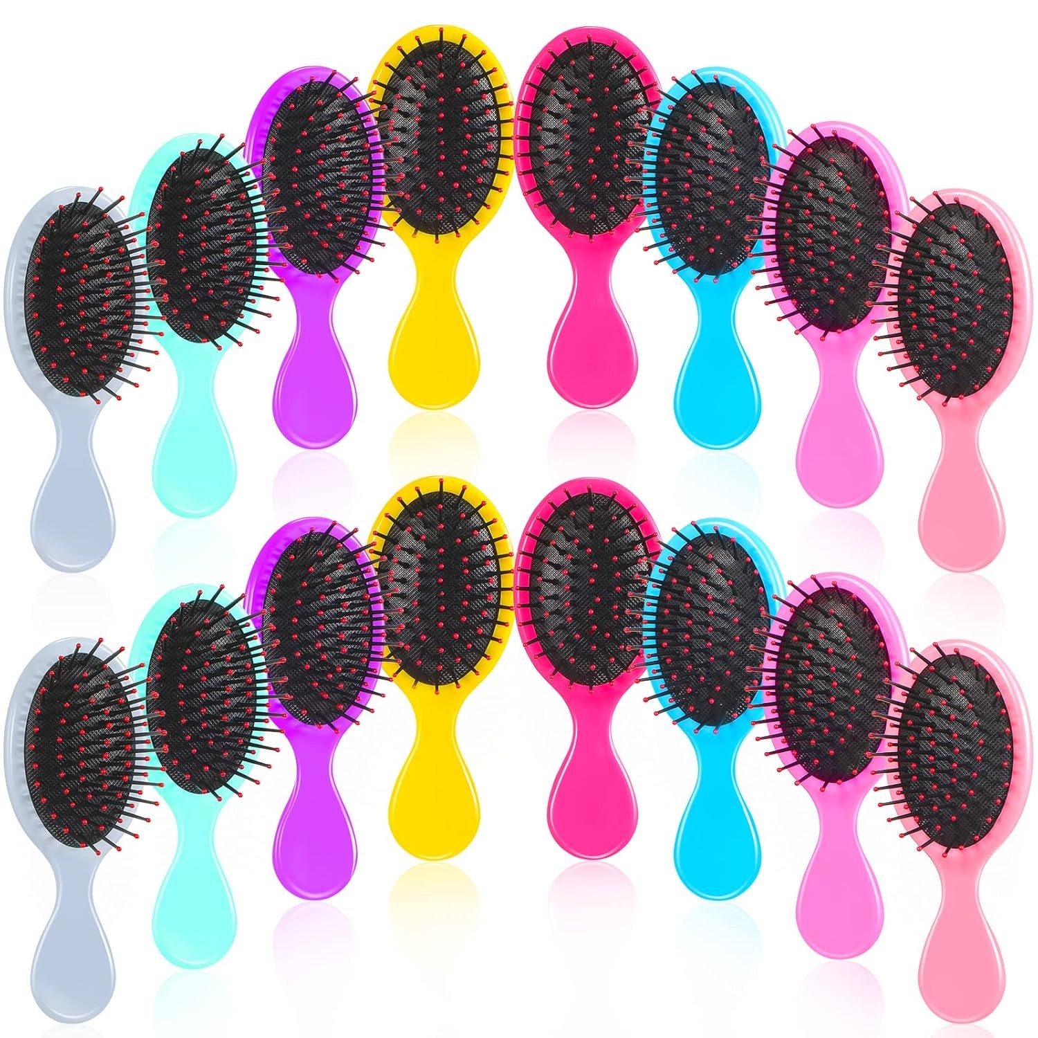 24 Pcs Mini Hair Brush Bulk for Kids Girls Teen Detangling Small Travel Hairbrus