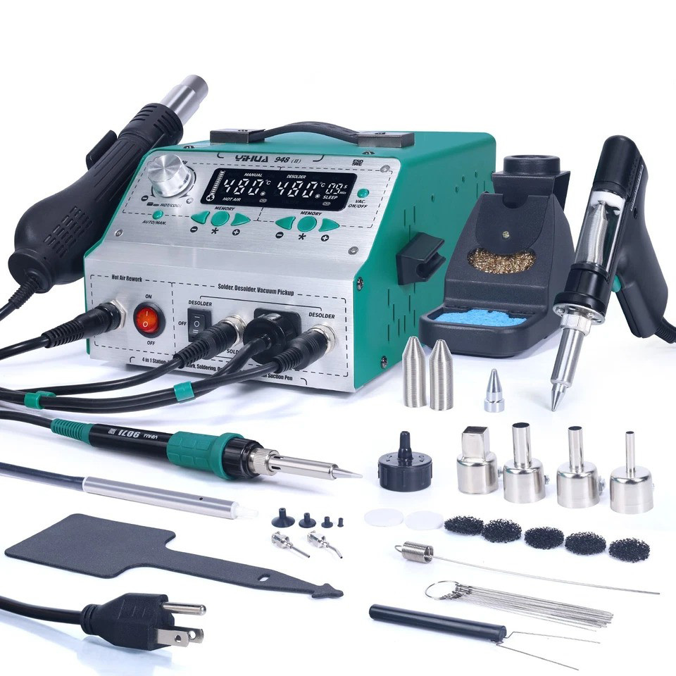 YIHUA 948-II 4-in-1 Digital Soldering Desoldering Station Hot Air Rework Station