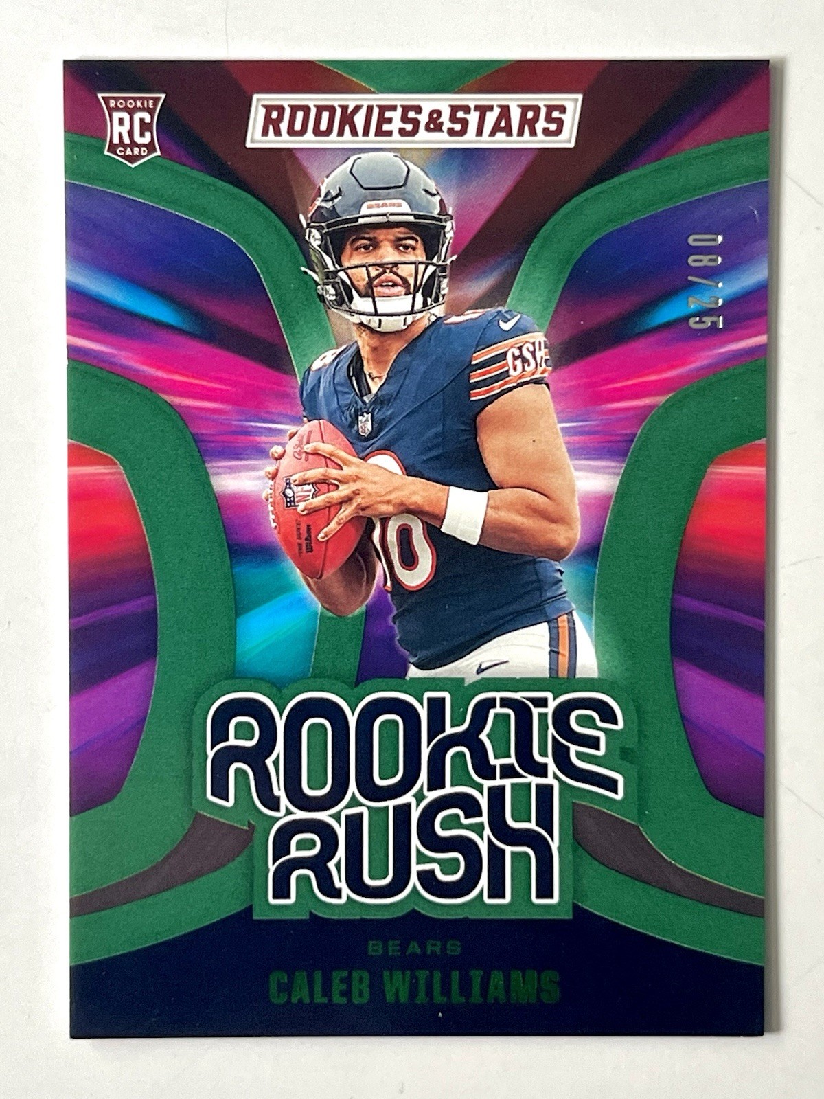 Caleb Williams Panini Rookies & Stars Rookie Rush #RRCWS Green