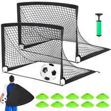 2xFussballtor Tor Fußball Netz Torwand Fußballtor Pumpe Torwand Goal Fussballtor