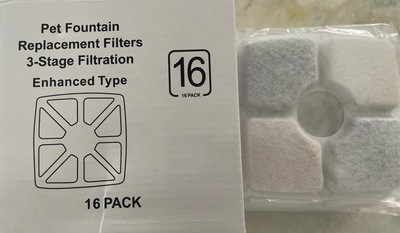 9 Cat Water Fountain Filters Replacement Carbon 3 Stage Filtration From 16 Pack