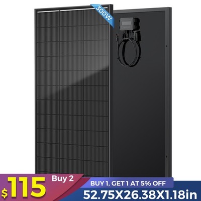  12V 300W Watt Mono Solar Panel Power RV Camping Home Boat Camp Off Grid 18BB