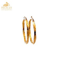 Women's 10KT Gold Hoop Earrings al-jls PPJ053686