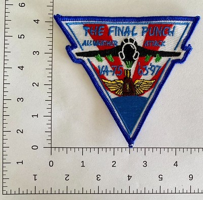The Final Punch VA-75 Patch All Weather Attack 63-97 USN Sunday Punchers SQ