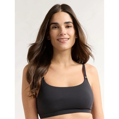 Nursing Bralette Small Bra Removable Pads Nursing Clips Black New