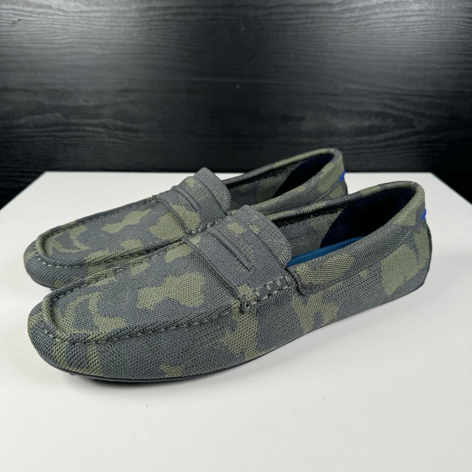 Rothy's The Driving Loafer Floresta Camuflagem Têxtil Sapatos Casuais com Caixa - Masculino EUA 11 - Imagem 2 de 4