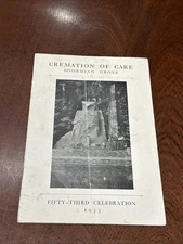 Cremation Of Care Bohemian Grove 1933 Ten Pages Very Scarce