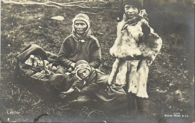 PC CPA NORWAY, LAPPER. ENERET MITTET & CO, Vintage REAL PHOTO Postcard (b24941)