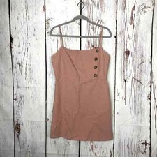 Urban Outfitters Dusty Pink Linen Blend Tailored Mini Dress EUC Size 10