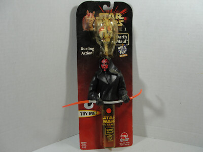 Vintage Star Wars Episode I Darth Maul Spin Pop Cap Candy 1999