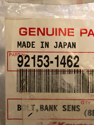 NOS OEM Genuine Kawasaki Motorcycle Bank Sensor Bolt P/N 92513
