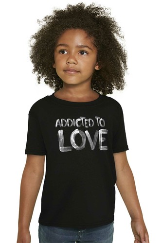 Valentine's Day Addicted To Love Watercolor Girls Youth Crewneck T Shirts Tees - Picture 3 of 8