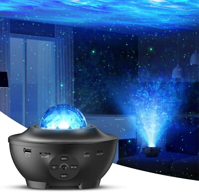 STERNENNACHT OZEANWELLE PROJEKTORLAMPE DISCO KUGEL BÜHNENLICHT BLUETOOTH LAUTSPRECHER