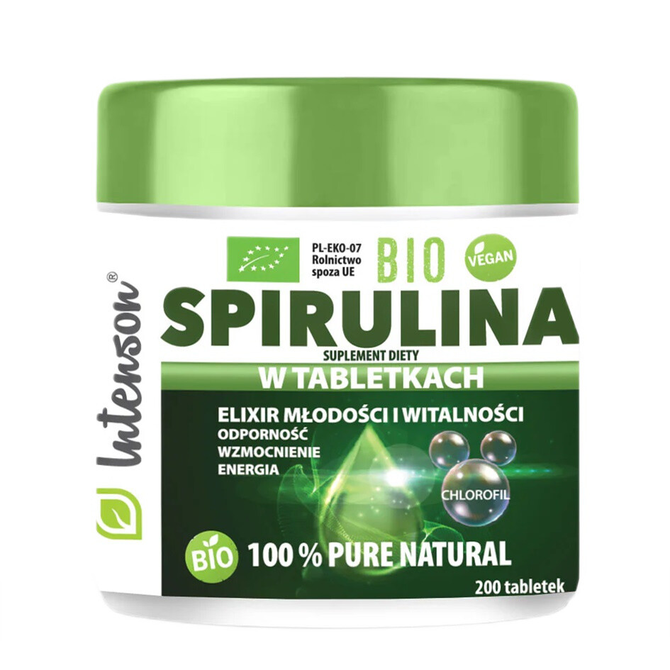 5905454131421 Bio Spirulina 100 suplement diety 200 tabletek Intenson 4890₽