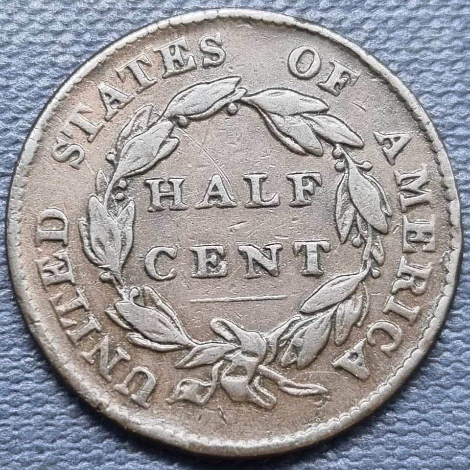 1826 Classic Head Half Cent 1/2c Better Grade VF #82475 | eBay