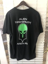 Alien Thighbrush Area 69 Blk/Green Cotton/Polyester T-Shirt-XL