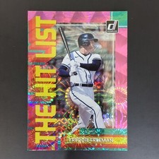 Freddie Freeman 2022 Donruss The Hit List #THL-7 Pink Fireworks Parallel Insert