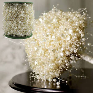 5 or 10m Artificial Pearl Beads Chain Garland wedding decor 1