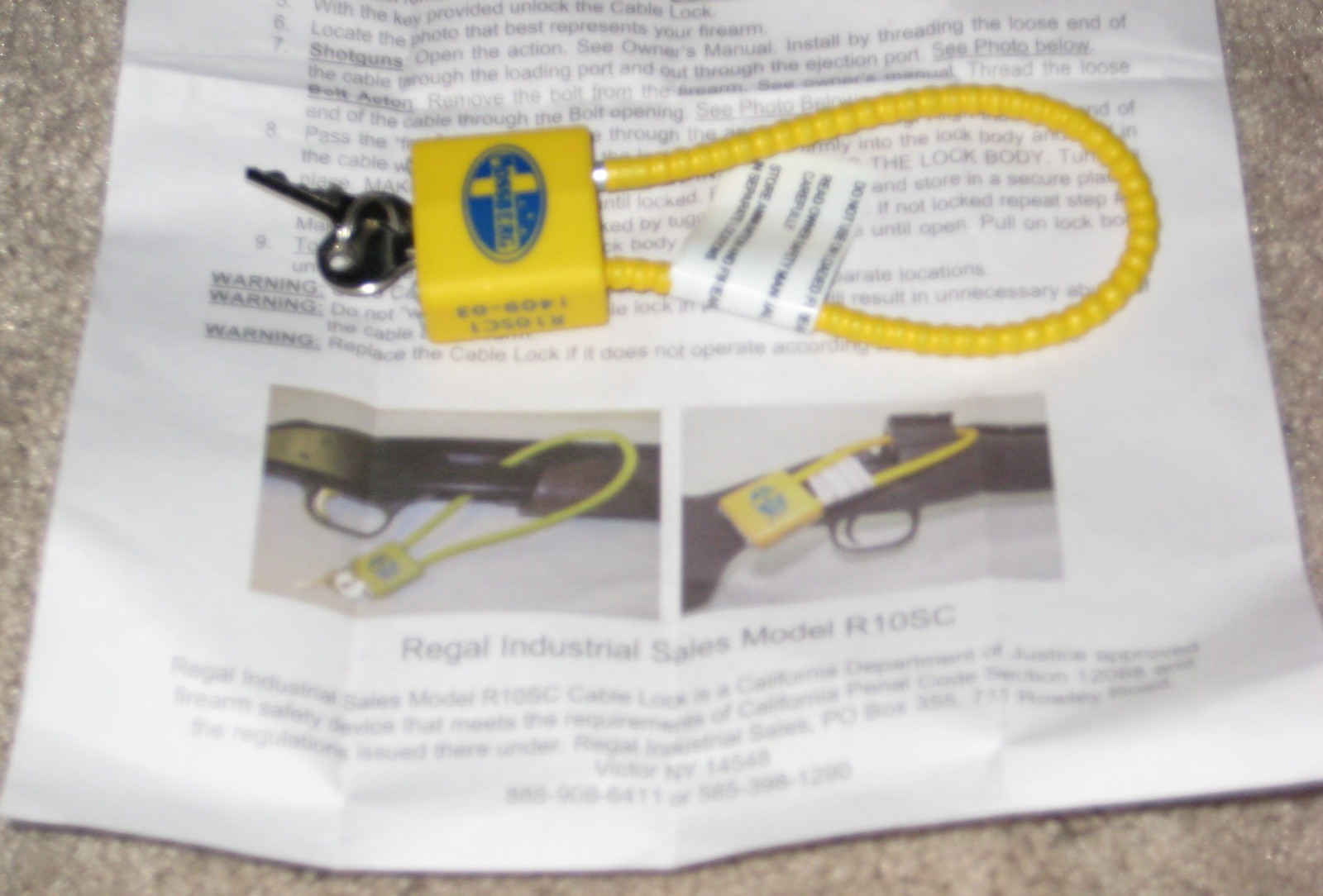 Mossberg Firearm Lock Yellow 2 Keys 30mm Riosc for sale online eBay