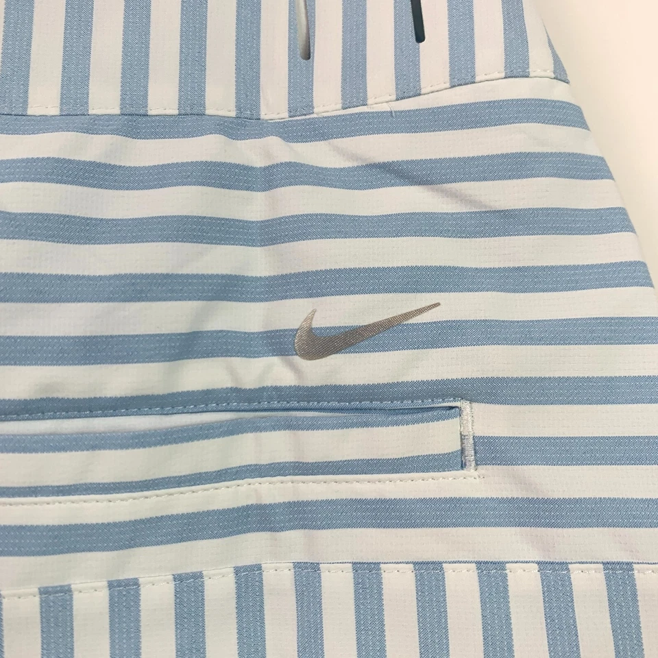 Nike Golf Tour Performance Azul Blanco Rayas Golf Skort Mujer 6 CINTURÓN FALTANTE Foto 4 de 4