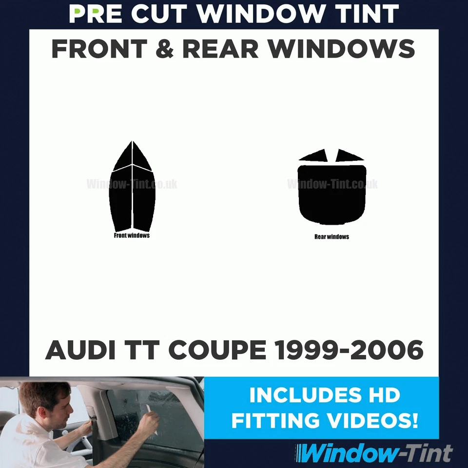 For Audi TT Coupe 1999-06 Full Pre Cut Window Tint Kit Front & Rear Tinting Film - Image 2 of 4