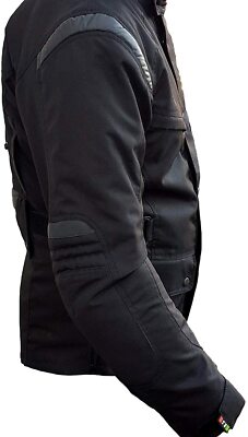 Giacca Moto Tecnico Professionale Protezioni CE Uomo BIESSE NERO | eBay