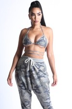 Women  s Two piece pants set In Camoflaugue