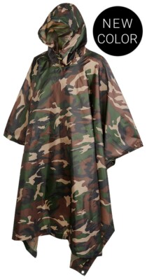 Brandit Waterproof Poncho Jacket Camping Hunting Fishing Ripstop Woodland