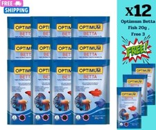 12X Optimum Betta Fish Food: High Nutritious Color Growth Formula 20g  Free 3