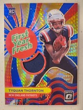 2022 Donruss Optic First Year Fresh Tyquan Thornton Patch Rookie RC Patriots