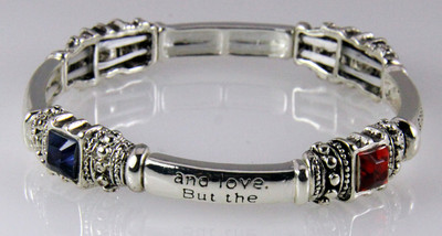 4030679 1 Corinthians 13:13 Multi Color Stretch Bracelet Scripture Cross Chri...