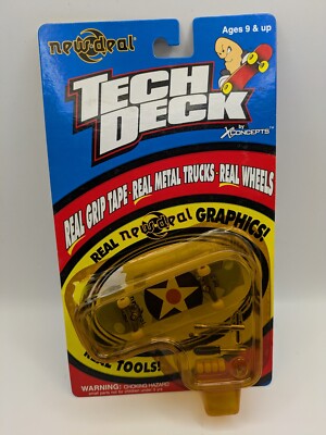 Rare Tech Deck New Deal Label Graphics Skateboard -Vintage NOS MOC 3190 Z8