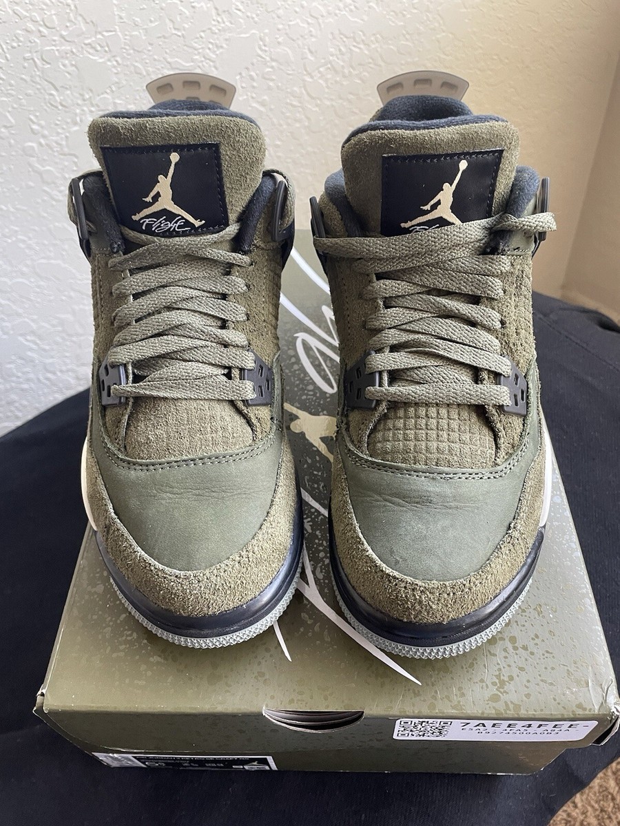 Size 5.5 - Jordan 4 SE Retro Low Craft - Olive | eBay