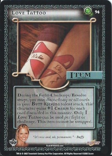 BUFFY THE VAMPIRE SLAYER COLLECTIBLE CARD GAME - CLASS OF '99 (SCORE - 2002) - Picture 101 of 171
